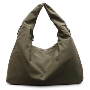 8265 Slouchy Tote Bag 2025 Nylon Solid Color Pleated Handbag Large Shoulder